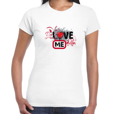 Love Me  - Women's 'Gildan' Slim T-Shirt Thumbnail