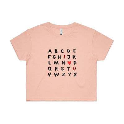 abc ilove you Crop Tee Thumbnail